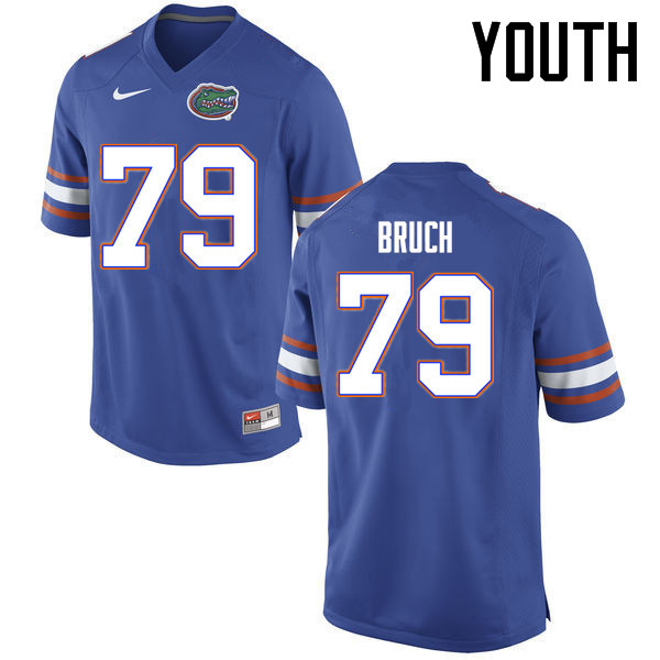 Youth Florida Gators #79 Dallas Bruch College Football Jerseys Sale-Blue - Click Image to Close